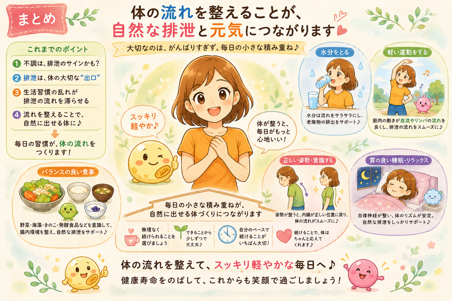 自然な排泄と元気につながるまとめ
