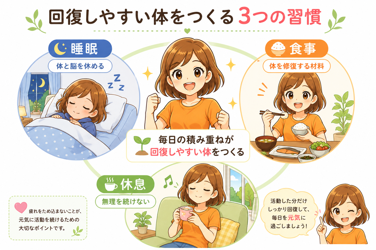 回復しやすい体をつくる3つの習慣