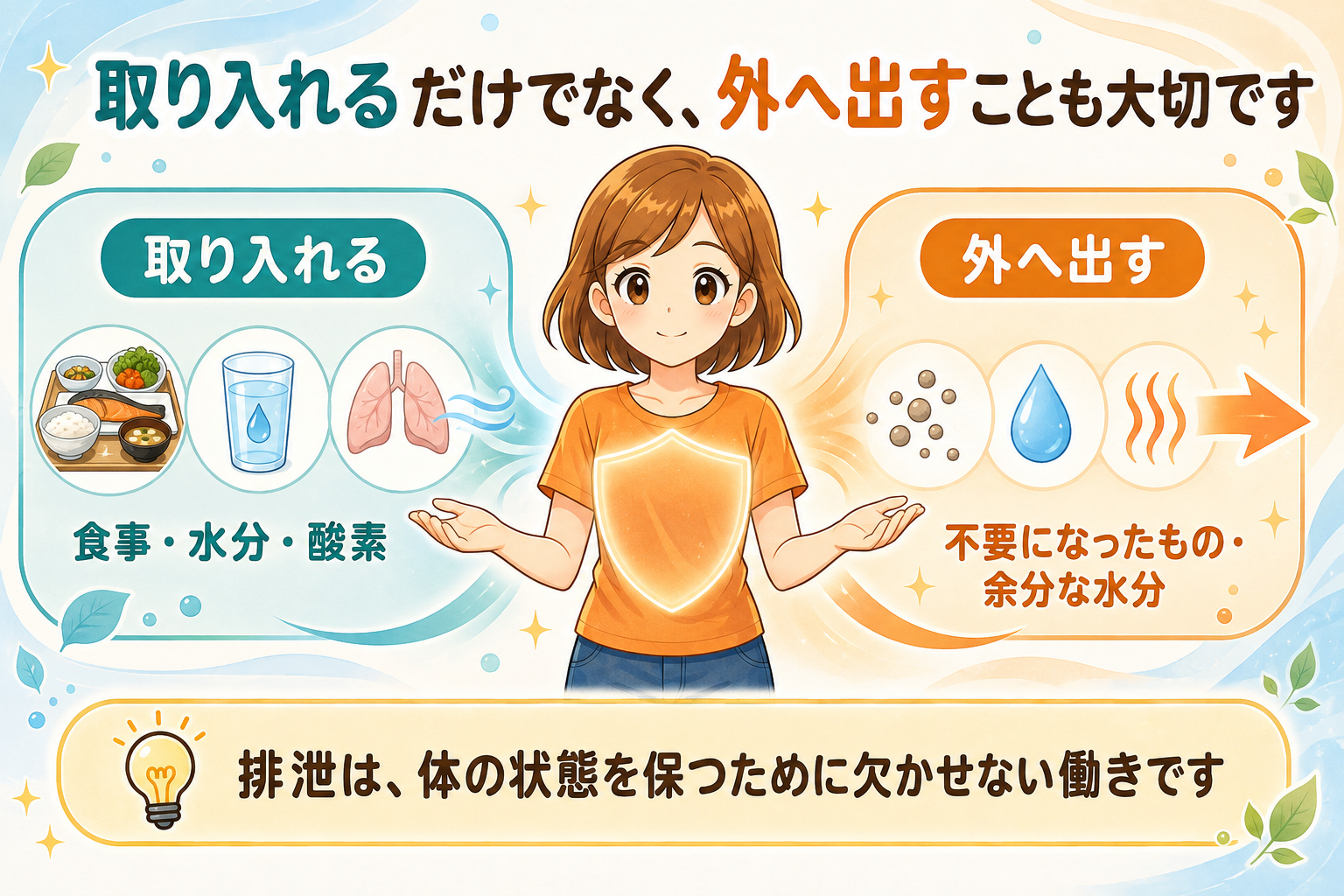 自分に合った睡眠について考えるイラスト