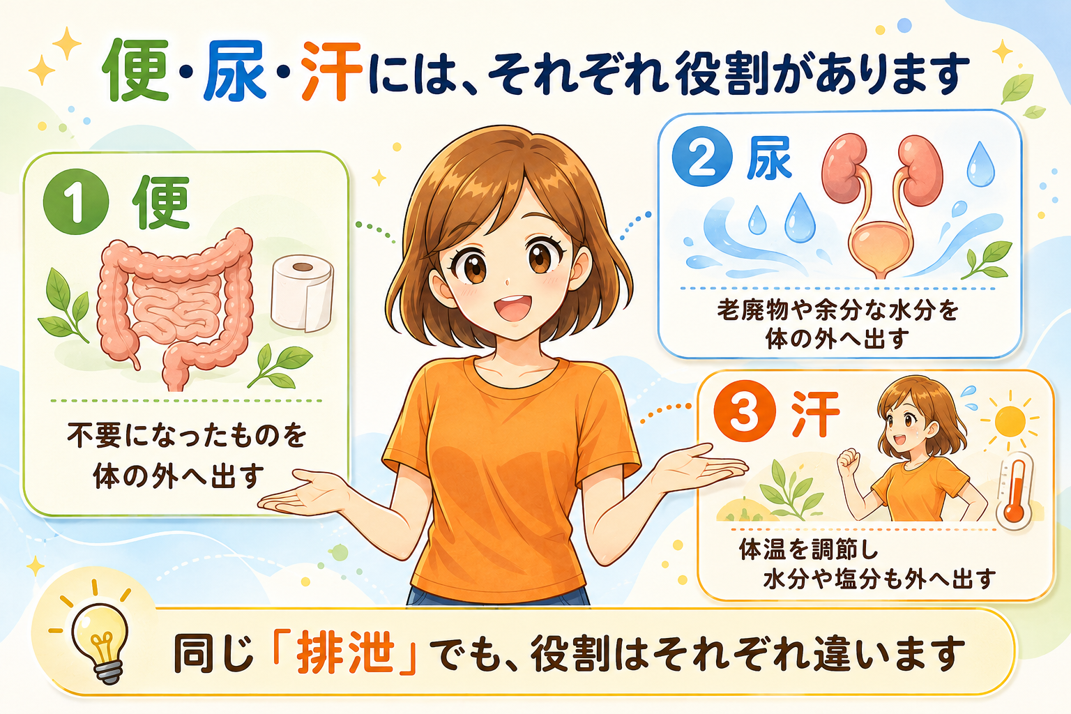 自分に合った睡眠について考えるイラスト